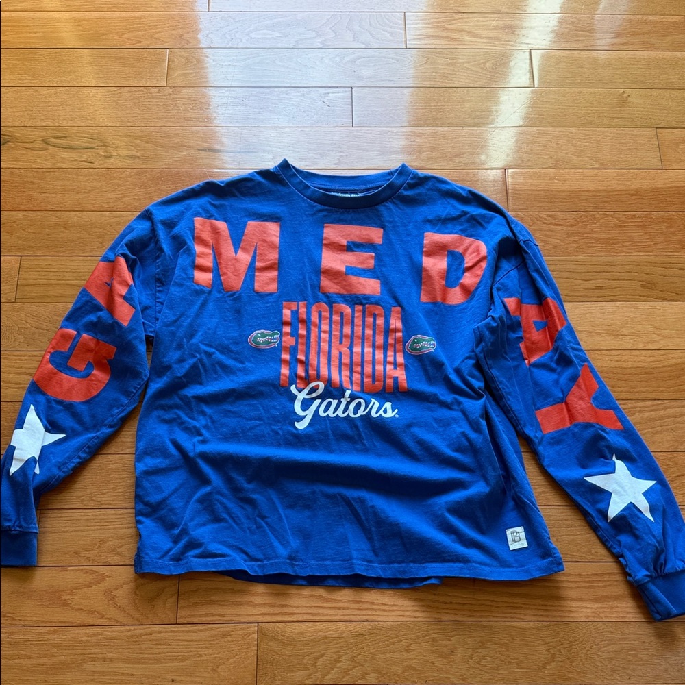 Pressbox Blue and Orange Florida Gators Long Sleeve Tee